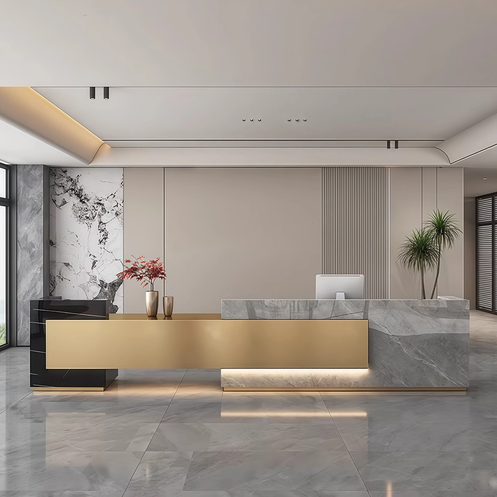Genuine Marble Stone Hotel Reception Desk