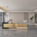 Genuine Marble Stone Hotel Reception Desk