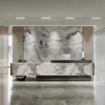 Luxury Patterned Marble Reception Desks
