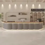 Modern Cream Tone Bistro & Reception Desk