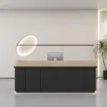 Premium Cream Tone Reception Desk for Academy & Salon
