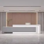 Simple And Modern Company Reception Desk