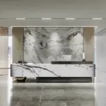 Luxury Patterned Marble Reception Desks