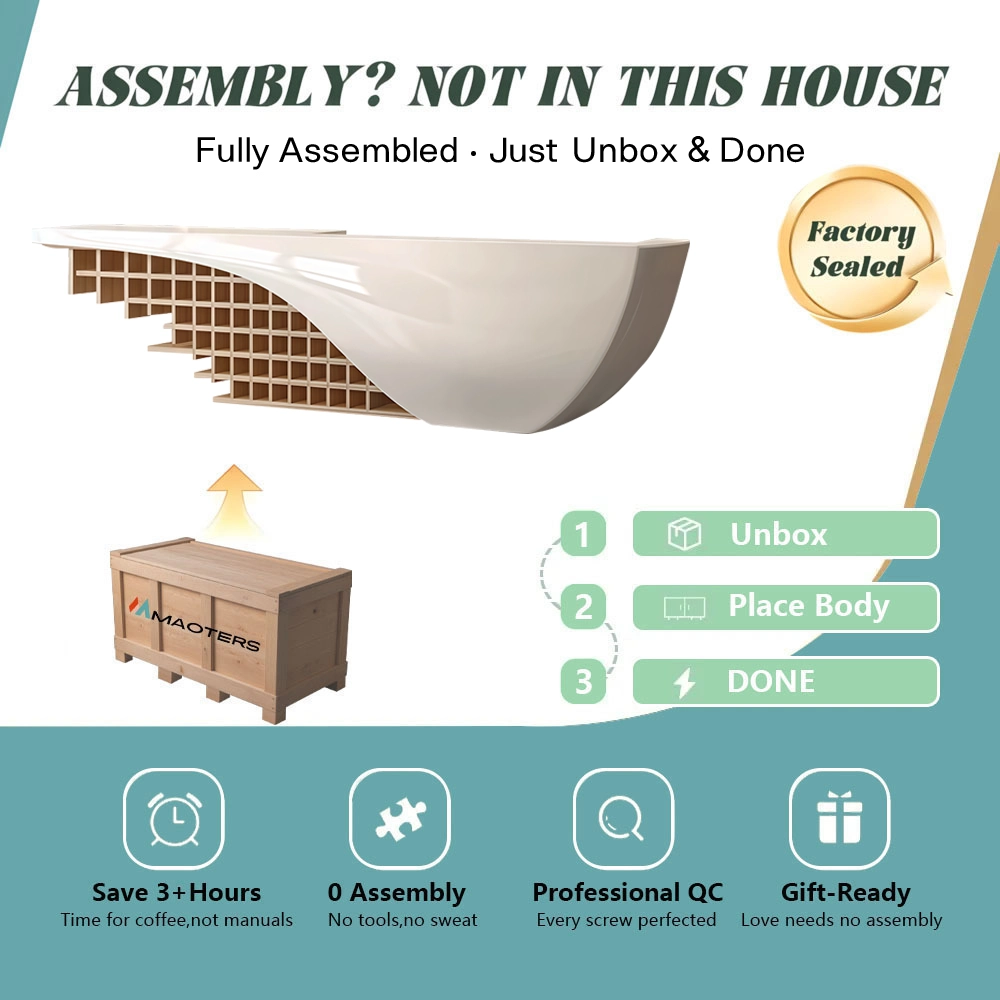 Modern Creative Shaped Lacquer Reception Desk