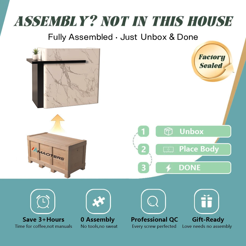 High-end Marble Company Reception Desk