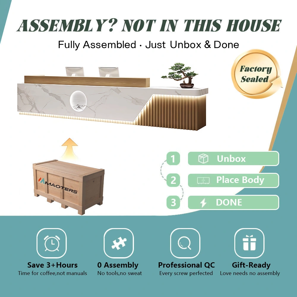 Marble Business-style Reception Desk