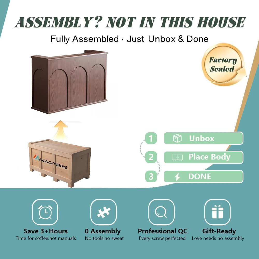 Vintage-style Light Luxury Reception Desk