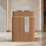 Modern Minimalist Wood Grain Reception Desk