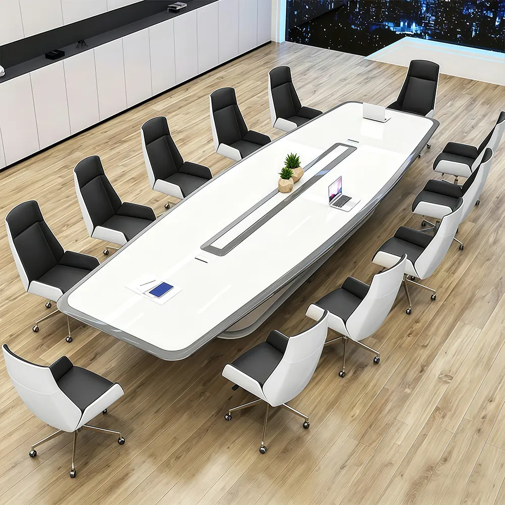 White Painted Long Conference Table – Perfect for Executive Meeting Rooms - image 10