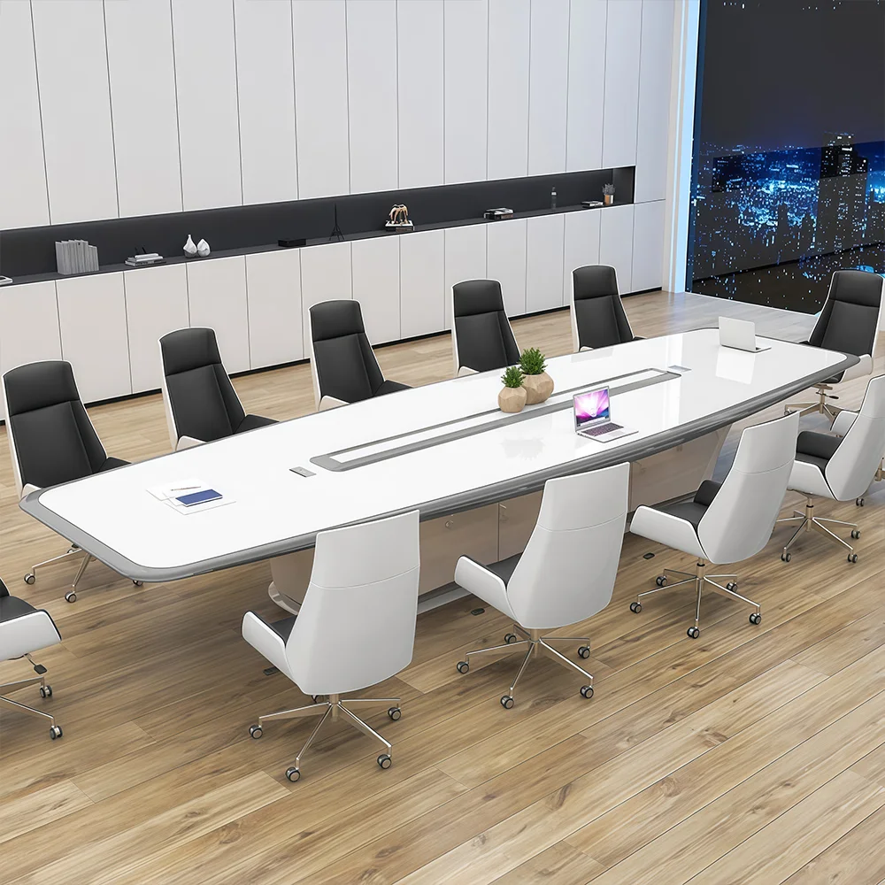 White Painted Long Conference Table – Perfect for Executive Meeting Rooms - image 13